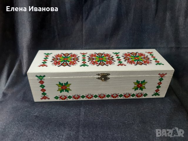 Ръчно изработена народна кутия за бижута, снимка 2 - Бижутерийни комплекти - 34945901
