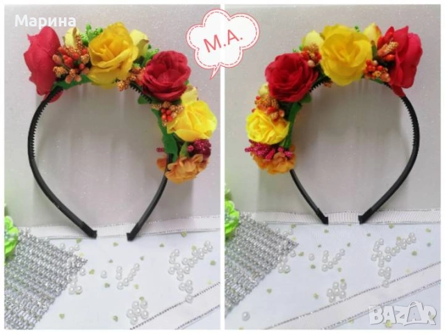 Китка за глава, вариант 28, снимка 8 - Аксесоари за коса - 54019088