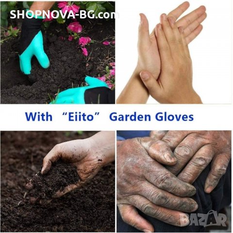 Градинарски ръкавици Garden Genie Gloves, Комплект 2 бр., с нокти, Черно/Зелени, снимка 6 - Градински инструменти - 29882741
