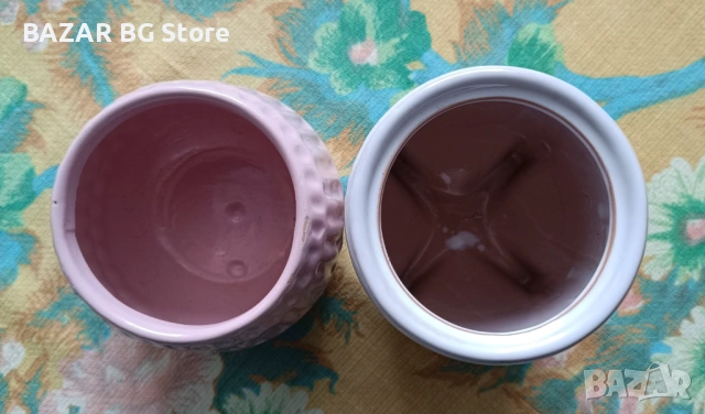 Комплект керамични саксии. , снимка 4 - Саксии и кашпи - 53939686