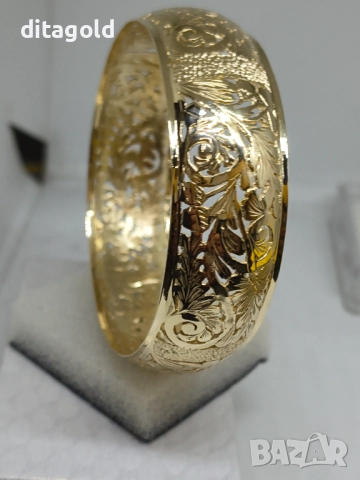 Масивна 14К златна гривна класически модел, нова, 35 гр, снимка 6 - Гривни - 52703889