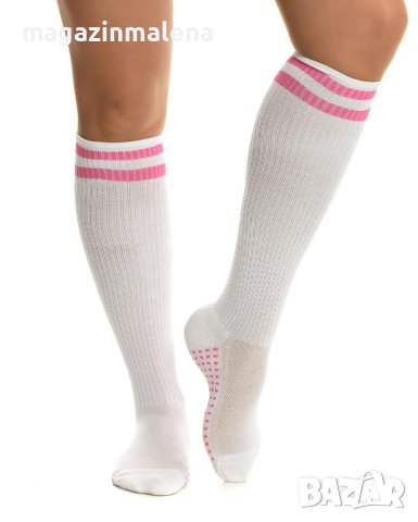 2чифта x Sisi женски италиански бели фигурални памучни чорапи до коляно три четвърти чорапи Сиси