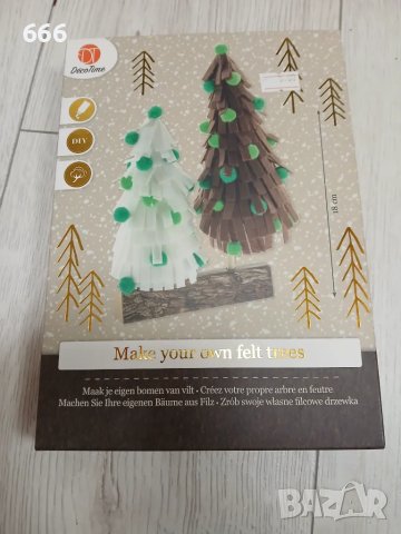 Новогодишен комплект за творчество "Коледни елхи" , снимка 11 - Декорация за дома - 48449528