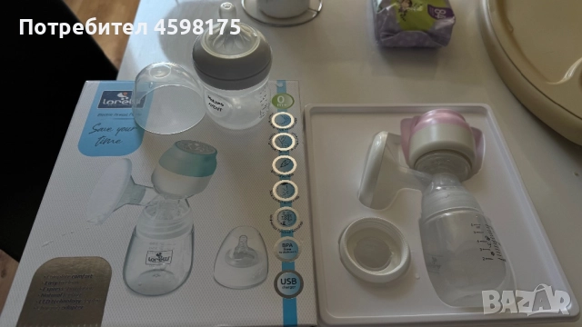 Lorelli Електрическа Помпа за Кърма Save Your Time Без BPA Розов 180мл, снимка 1