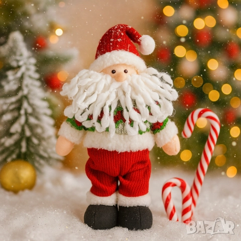 Коледна декорация с характер – ръчно изглеждащи играчки от текстил и плюш, снимка 2 - Други стоки за дома - 52134273