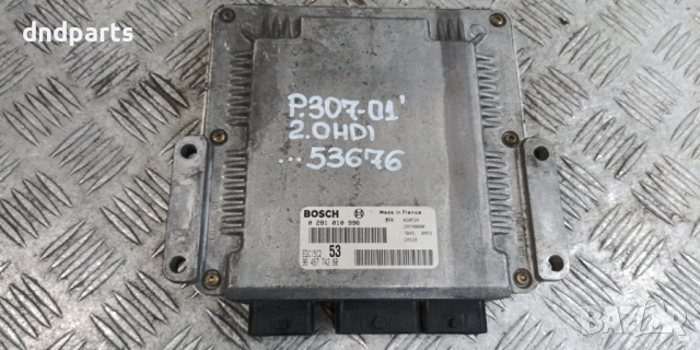 Компютър Peugeot 307 2.0HDI 2001г. 0281010996 9646774280 EDC15C2	