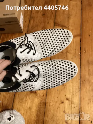 Мъжки кожени обувки 43 размер един път носени, снимка 6 - Други - 49471755