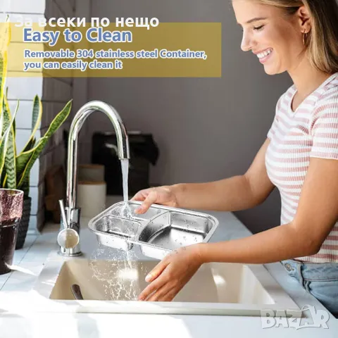 Електрическа кутия за обяд за топла храна на работа, на път или на път, поднос с 3 отделения от неръ, снимка 3 - Други - 48389672