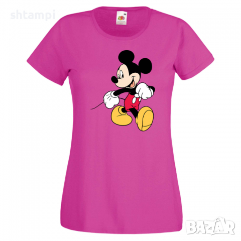 Дамска тениска Mickey Mouse 6 .Подарък,Изненада,, снимка 7 - Тениски - 36526537