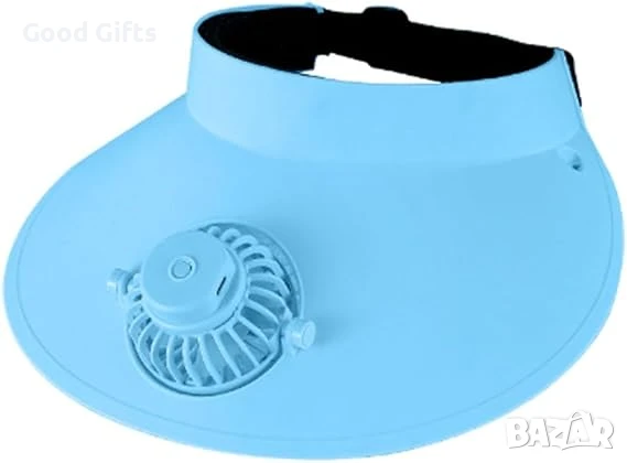 Шапка с козирка и вграден вентилатор – USB зареждане, 3 скорости, въртяща се перка, защита от слънце, снимка 2 - Шапки - 51060400