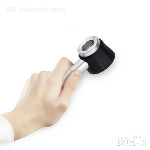 Увеличителна ръчна лупа микроскоп с LED осветление голямо 20X увеличение за бижута фалшиви пари, снимка 10 - Други инструменти - 51178776