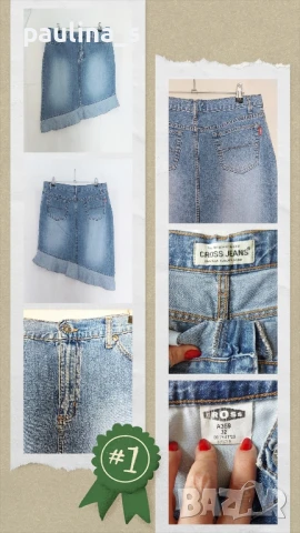 Пет различни броя / XS - M / Дънкова пола / , снимка 2 - Поли - 51242760