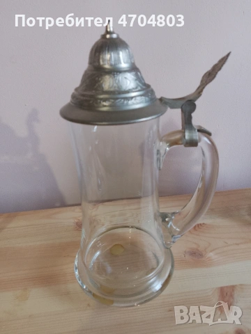 Колекция от 6 ретро немски халби за бира с капаци – Кристално стъкло, снимка 3 - Колекции - 53960008