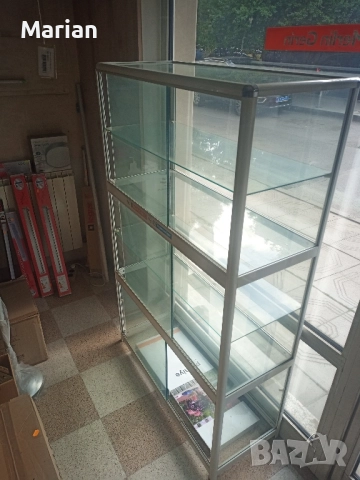 Алуминиева остъклена витрина за магазин / разглобена