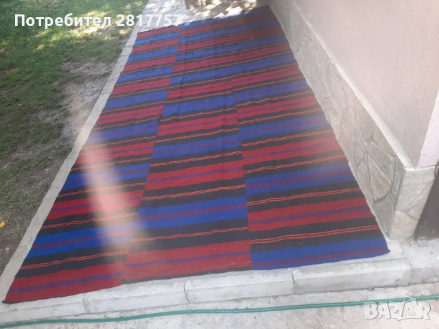 голяма вълнена черга от миналия век, НОВА!!!, снимка 2 - Пътеки - 51235290