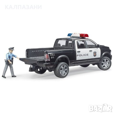 BRUDER Полицейски джип RAM 2500 с полицай 02505, снимка 2 - Коли, камиони, мотори, писти - 40678725