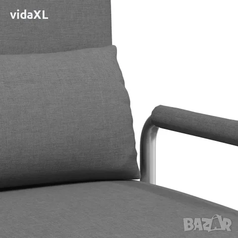 vidaXL Въртящ се разтегателен фотьойл, тъмносив, текстил, снимка 10 - Дивани и мека мебел - 56146391