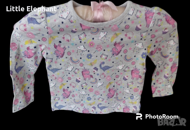 Блузка с дълъг ръкав за 18-24 мес мом"Magic unicorn",Англия/нова
