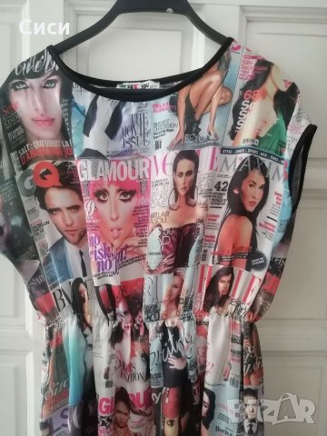 Рокля с образи-списание, снимка 3 - Рокли - 33713702