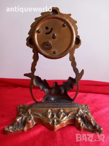 Стар Настолен Бронзов Бароков Часовник, снимка 5 - Антикварни и старинни предмети - 48422623