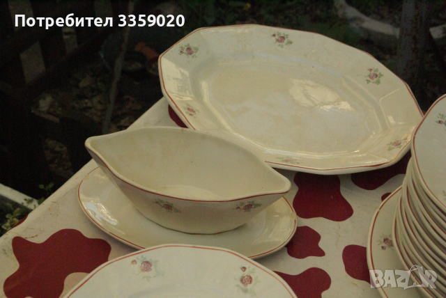 продавам старинен комплект чиний със супник , снимка 4 - Антикварни и старинни предмети - 36516458