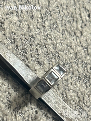 Дамски сребърен пръстен с над 3.5к аквамарин, снимка 2 - Пръстени - 52931669