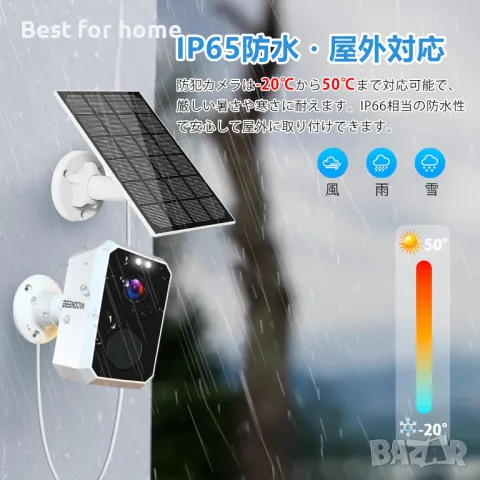 Акумулаторна камера със соларен панел BEENOCAM D5-Pro, снимка 12 - Комплекти за видеонаблюдение - 47508542