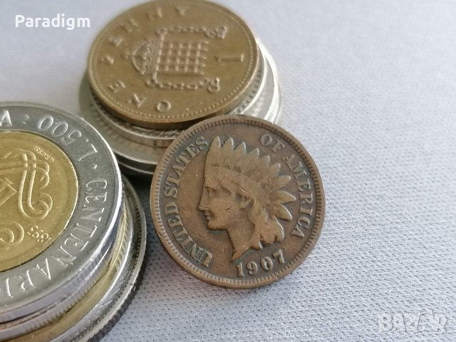Монета - САЩ - 1 цент | 1907г., снимка 2 - Нумизматика и бонистика - 36978550