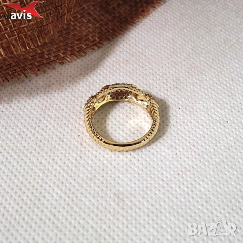 Пръстен с 14К златно покритие 224858, снимка 2 - Пръстени - 54012516