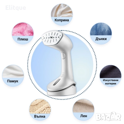 Уред за вертикално гладене с пара Rosberg, 1000W, 200 мл., Бял, снимка 2 - Ютии - 52591834