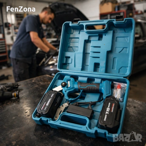 Акумулаторна ножица 3" и резервен нож 36V 8A и 2ве батерии