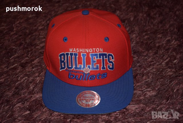 WASHINGTON BULLETS Snapback Red Blue NBA Wool Cap Hat