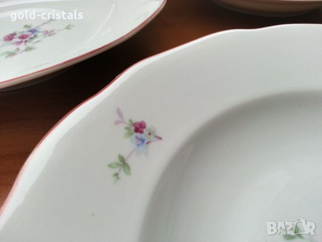 Стар български порцелан чинии дълбоки, снимка 5 - Антикварни и старинни предмети - 33760935