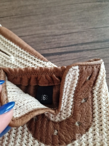 Страхотни ръкавици унисекс , кожени и с плетиво , снимка 2 - Ръкавици - 52354694