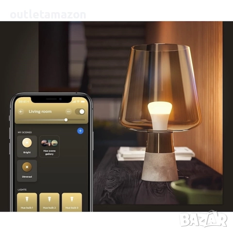 Смарт LED крушка Philips Hue, Bluetooth, Zigbee, снимка 3 - Лед осветление - 52450941