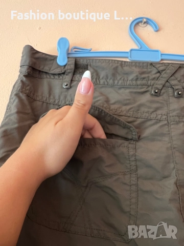 Ice Peak Дамски зелен шушляков панталон с джобове 38 размер с цип за премахване на крачолите 💚💚💚, снимка 7 - Панталони - 52117035