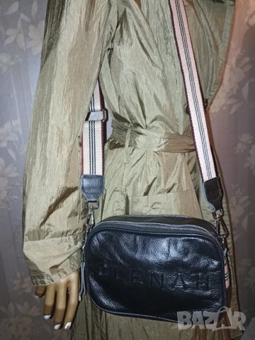 CLENAH-Черна малка кожена чанта, снимка 6 - Чанти - 42870834