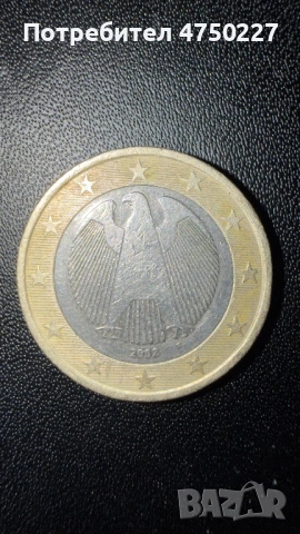 Монета 1€ Германия 2002г.