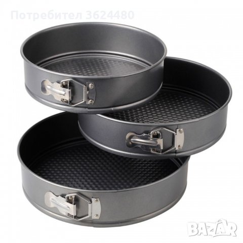 Незалепващи форми за печене с падащо дъно , снимка 5 - Съдове за готвене - 40039924