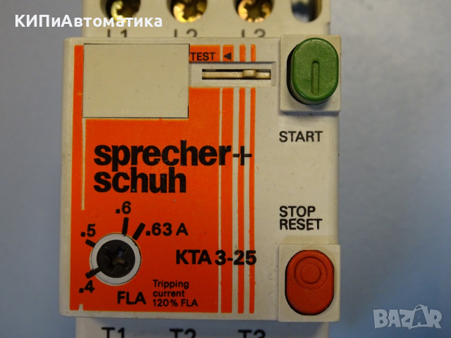 Моторна защита Sprecher+Schuh KTA 3-25 0.4/0.63A, снимка 8 - Резервни части за машини - 44602353