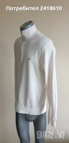 Tommy Hilfiger Cotton / Cashmere Half Zip Mens Size L ОРИГИНАЛ! Мъжка Жилетка с 3/4 цип!, снимка 8 - Пуловери - 49336763