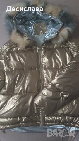 Златно зимно яке, снимка 6 - Якета - 38594332