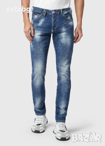 PHILIPP PLEIN оригинални сини мъжки дънки разм.40, снимка 2 - Дънки - 51280433
