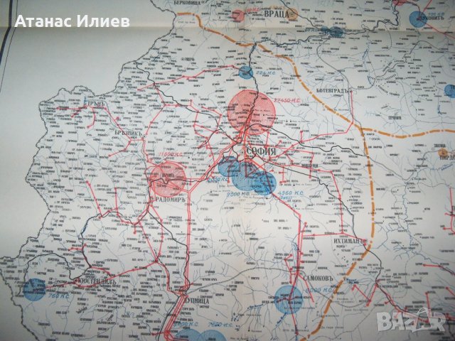 Юбилейна карта на електрификацията на царство България от 1938г., снимка 4 - Други ценни предмети - 35607612