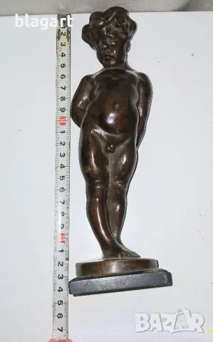 Статуетка-"Малкият Херкулес" -бронз, снимка 3 - Антикварни и старинни предмети - 48458682