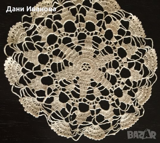 Комплект 4 бр. плетени на една кука карета в кръгла форма, снимка 6 - Покривки за маси - 29849822