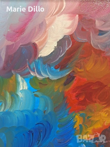 Авторска картина масло върху платно, снимка 2 - Други ценни предмети - 53950165