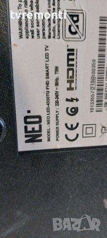 Main board 17MB181TC  for NEO LED-4330TU FHD SMART 43inc DISPLAY, снимка 6 - Части и Платки - 42186226