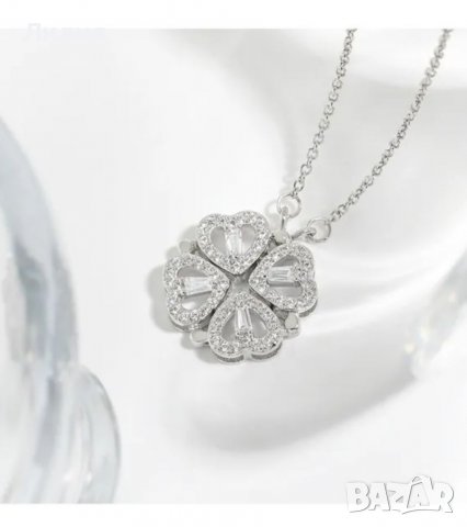 Синджир с разтваряща се четирилистна детелина, снимка 2 - Колиета, медальони, синджири - 40202989