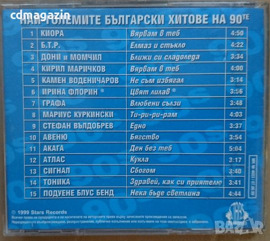 Компакт дискове CD Най-големите български хитове част 1, снимка 2 - CD дискове - 42697890